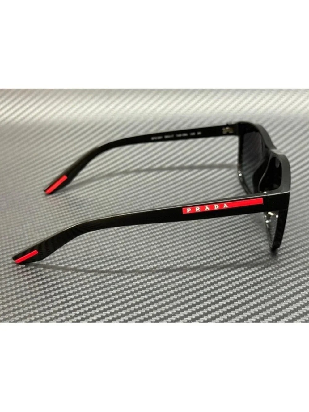 New Prada Linea Rossa Men Black Sunglasses 56-17-145